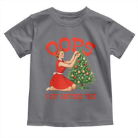Funny Retro Christmas Pinup Girl Toddler T Shirt Oops I Got Another Tree Vintage Pin Up Style Holiday Humor - Wonder Print Shop