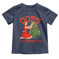 Funny Retro Christmas Pinup Girl Toddler T Shirt Oops I Got Another Tree Vintage Pin Up Style Holiday Humor - Wonder Print Shop