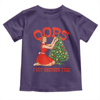 Funny Retro Christmas Pinup Girl Toddler T Shirt Oops I Got Another Tree Vintage Pin Up Style Holiday Humor - Wonder Print Shop