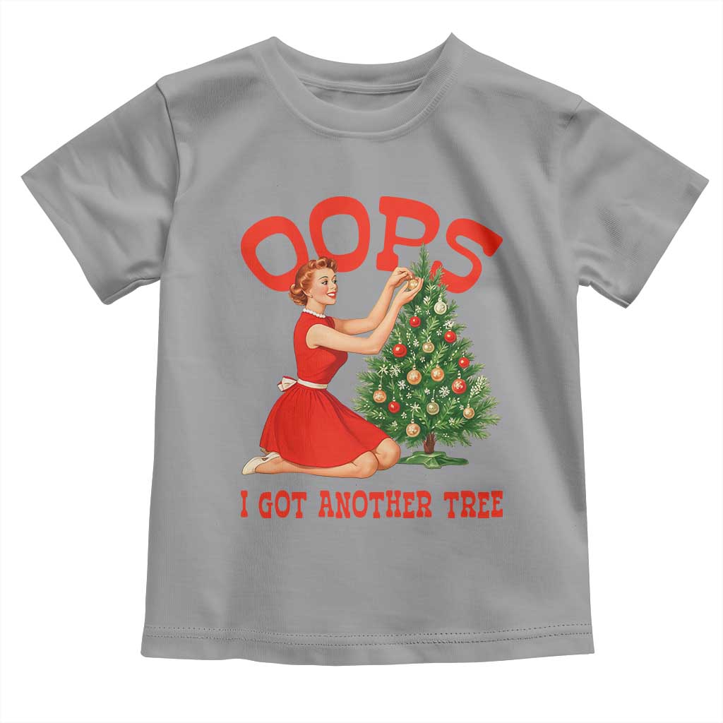 Funny Retro Christmas Pinup Girl Toddler T Shirt Oops I Got Another Tree Vintage Pin Up Style Holiday Humor - Wonder Print Shop