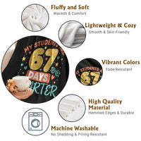 My Students Are 67 Days Smarter Throw Blanket Funny Sixe Seven Meme Cute Teacher Pride - Wonder Print Shop
