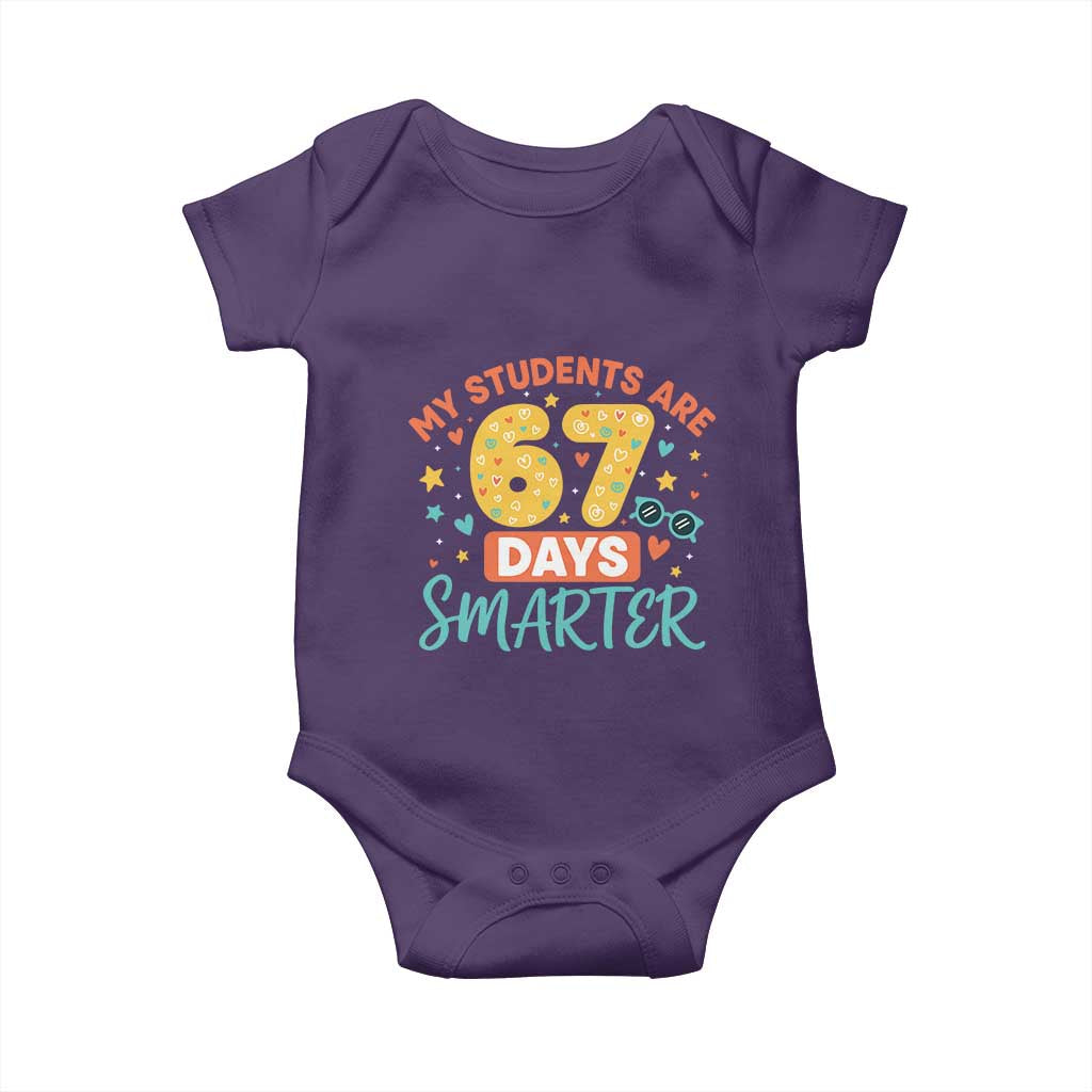 My Students Are 67 Days Smarter Baby Onesie Funny Sixe Seven Meme Cute Teacher Pride - Wonder Print Shop