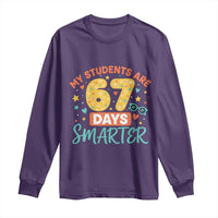 My Students Are 67 Days Smarter Long Sleeve Shirt Funny Sixe Seven Meme Cute Teacher Pride - Wonder Print Shop