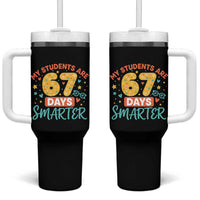 My Students Are 67 Days Smarter Tumbler With Handle Funny Sixe Seven Meme Cute Teacher Pride - Wonder Print Shop