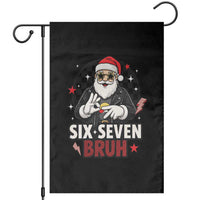 Six Seven Bruh Christmas Meme Garden Flag Cool Santa 67 Hand Sign Street Style Vibes - Wonder Print Shop