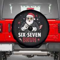 Six Seven Bruh Christmas Meme Spare Tire Cover Cool Santa 67 Hand Sign Street Style Vibes - Wonder Print Shop