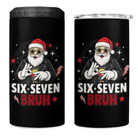 Six Seven Bruh Christmas Meme 4 in 1 Can Cooler Tumbler Cool Santa 67 Hand Sign Street Style Vibes - Wonder Print Shop