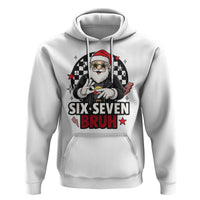 Six Seven Bruh Christmas Meme Hoodie Cool Santa 67 Hand Sign Street Style Vibes - Wonder Print Shop