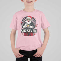 Six Seven Bruh Christmas Meme T Shirt For Kid Cool Santa 67 Hand Sign Street Style Vibes - Wonder Print Shop