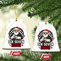 Six Seven Bruh Christmas Meme Ceramic Ornament Cool Santa 67 Hand Sign Street Style Vibes - Wonder Print Shop