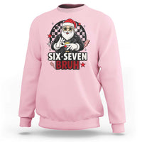 Six Seven Bruh Christmas Meme Sweatshirt Cool Santa 67 Hand Sign Street Style Vibes - Wonder Print Shop
