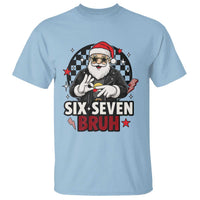 Six Seven Bruh Christmas Meme T Shirt Cool Santa 67 Hand Sign Street Style Vibes - Wonder Print Shop