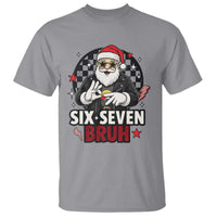 Six Seven Bruh Christmas Meme T Shirt Cool Santa 67 Hand Sign Street Style Vibes - Wonder Print Shop