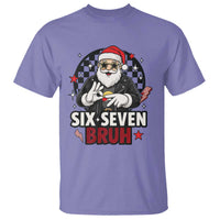 Six Seven Bruh Christmas Meme T Shirt Cool Santa 67 Hand Sign Street Style Vibes - Wonder Print Shop