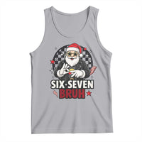 Six Seven Bruh Christmas Meme Tank Top Cool Santa 67 Hand Sign Street Style Vibes - Wonder Print Shop