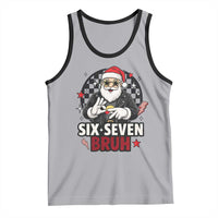 Six Seven Bruh Christmas Meme Tank Top Cool Santa 67 Hand Sign Street Style Vibes - Wonder Print Shop