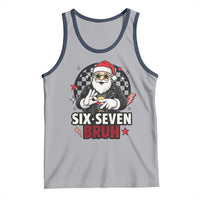 Six Seven Bruh Christmas Meme Tank Top Cool Santa 67 Hand Sign Street Style Vibes - Wonder Print Shop