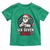 Six Seven Bruh Christmas Meme Toddler T Shirt Cool Santa 67 Hand Sign Street Style Vibes - Wonder Print Shop