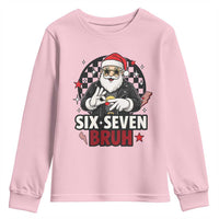 Six Seven Bruh Christmas Meme Youth Sweatshirt Cool Santa 67 Hand Sign Street Style Vibes - Wonder Print Shop