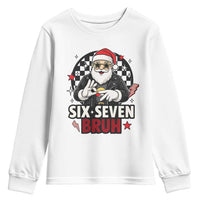 Six Seven Bruh Christmas Meme Youth Sweatshirt Cool Santa 67 Hand Sign Street Style Vibes - Wonder Print Shop