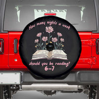How Many Nights a Week Should You Be Reading 6 7 Spare Tire Cover Aesthetic Floral Book - Wonder Print Shop