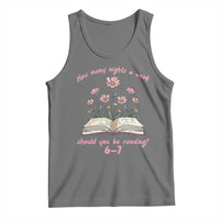 How Many Nights a Week Should You Be Reading 6 7 Tank Top Aesthetic Floral Book - Wonder Print Shop
