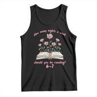 How Many Nights a Week Should You Be Reading 6 7 Tank Top Aesthetic Floral Book - Wonder Print Shop