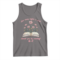 How Many Nights a Week Should You Be Reading 6 7 Tank Top Aesthetic Floral Book - Wonder Print Shop