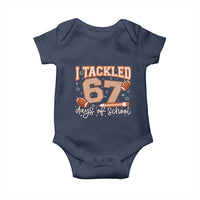 I Tackled 67 Days of School Baby Onesie Funny Six Seven Meme Football Lover Milestone - Wonder Print Shop