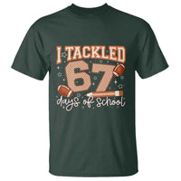 I Tackled 67 Days of School T Shirt Funny Six Seven Meme Football Lover Milestone - Wonder Print Shop