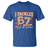 I Tackled 67 Days of School T Shirt Funny Six Seven Meme Football Lover Milestone - Wonder Print Shop