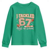 I Tackled 67 Days of School Youth Sweatshirt Funny Six Seven Meme Football Lover Milestone - Wonder Print Shop