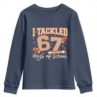I Tackled 67 Days of School Youth Sweatshirt Funny Six Seven Meme Football Lover Milestone - Wonder Print Shop