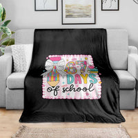 67 Days of School Throw Blanket Six Seven Cute Girly Pencil and Bow for Students Teachers - Wonder Print Shop