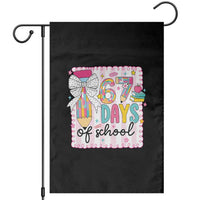 67 Days of School Garden Flag Six Seven Cute Girly Pencil and Bow for Students Teachers - Wonder Print Shop