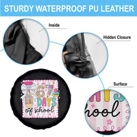 67 Days of School Spare Tire Cover Six Seven Cute Girly Pencil and Bow for Students Teachers - Wonder Print Shop