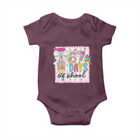 67 Days of School Baby Onesie Six Seven Cute Girly Pencil and Bow for Students Teachers - Wonder Print Shop