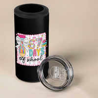 67 Days of School 4 in 1 Can Cooler Tumbler Six Seven Cute Girly Pencil and Bow for Students Teachers - Wonder Print Shop