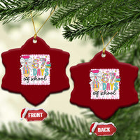 67 Days of School Ceramic Ornament Six Seven Cute Girly Pencil and Bow for Students Teachers - Wonder Print Shop