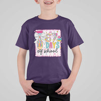 67 Days of School T Shirt For Kid Six Seven Cute Girly Pencil and Bow for Students Teachers - Wonder Print Shop
