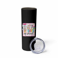 67 Days of School Skinny Tumbler Six Seven Cute Girly Pencil and Bow for Students Teachers - Wonder Print Shop