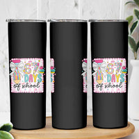 67 Days of School Skinny Tumbler Six Seven Cute Girly Pencil and Bow for Students Teachers - Wonder Print Shop