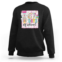67 Days of School Sweatshirt Six Seven Cute Girly Pencil and Bow for Students Teachers - Wonder Print Shop