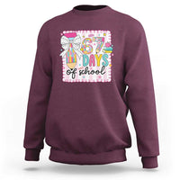 67 Days of School Sweatshirt Six Seven Cute Girly Pencil and Bow for Students Teachers - Wonder Print Shop
