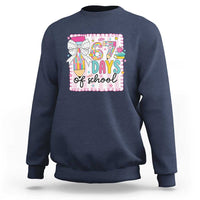 67 Days of School Sweatshirt Six Seven Cute Girly Pencil and Bow for Students Teachers - Wonder Print Shop