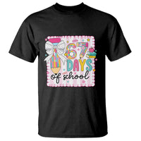 67 Days of School T Shirt Six Seven Cute Girly Pencil and Bow for Students Teachers - Wonder Print Shop
