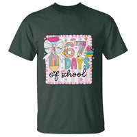 67 Days of School T Shirt Six Seven Cute Girly Pencil and Bow for Students Teachers - Wonder Print Shop