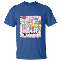67 Days of School T Shirt Six Seven Cute Girly Pencil and Bow for Students Teachers - Wonder Print Shop