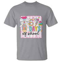 67 Days of School T Shirt Six Seven Cute Girly Pencil and Bow for Students Teachers - Wonder Print Shop
