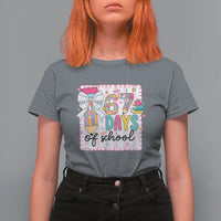 67 Days of School T Shirt For Women Six Seven Cute Girly Pencil and Bow for Students Teachers - Wonder Print Shop